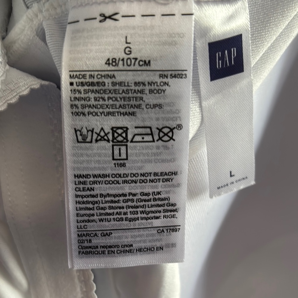 Gap Floral Blue Strapless Top bathing suit - Picture 6 of 7